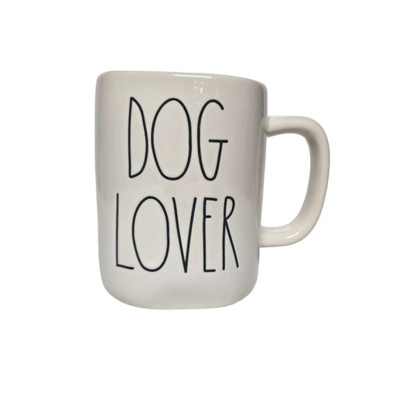 Rae Dunn By Magenta White "Dog Lover" Ceramic Mug - Picture 1 of 9